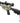 Digital-camo AR on a bipod with the Sling Steady Sport rear squeeze bag on the sling at the stock